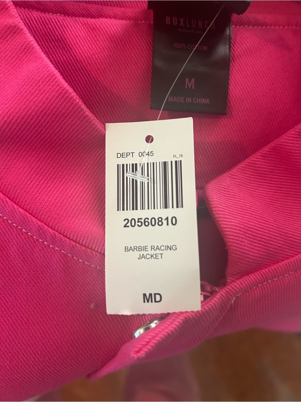 Barbie Hot Pink & White Checkerboard Racing Jacket - Picture 5 of 5